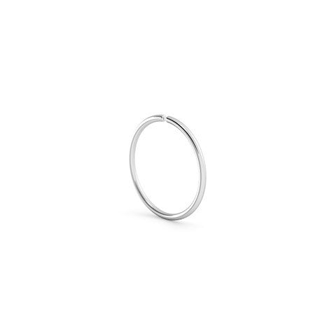 10mm nose hoop 18k white gold