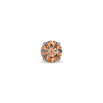 2mm Cognac Diamond Nose Stud