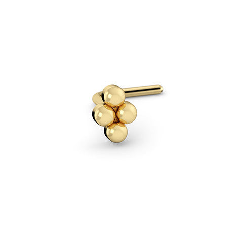 18k Gold Bali Nose Stud