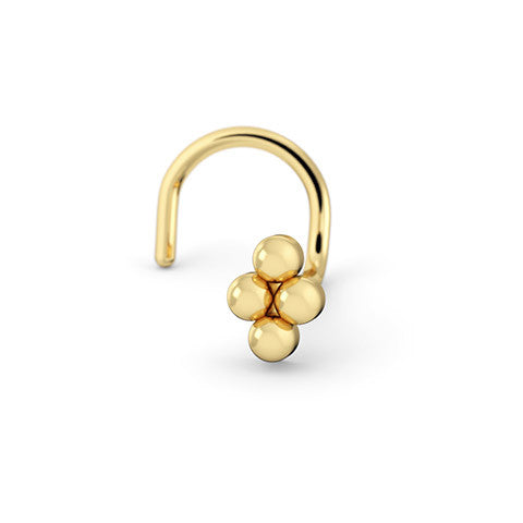 Buy Gold Nose Ring Clicker, 18K Gold Vermeil Hoop, Clicker Nose Hoop,  Indian Nose Ring, Nose Jewelry, Tribal Piercing Online in India - Etsy