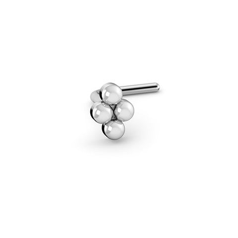 18k White Gold Bali Nose Stud