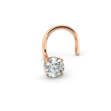 14k Rose Gold Left Screw