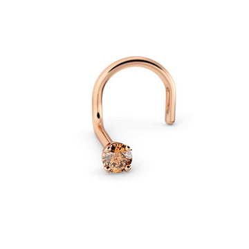 14k Rose Gold Left Screw