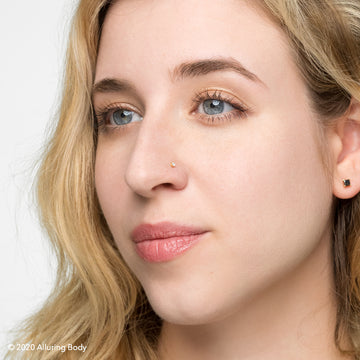 Bezel Diamond Nose Ring