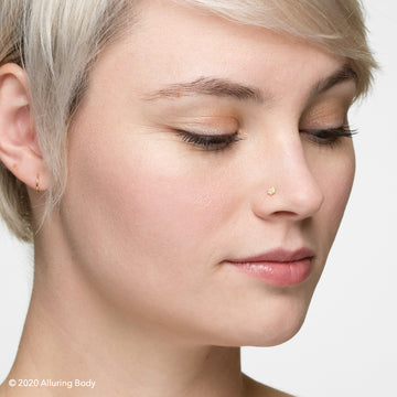 Diamond Flower Nose Stud
