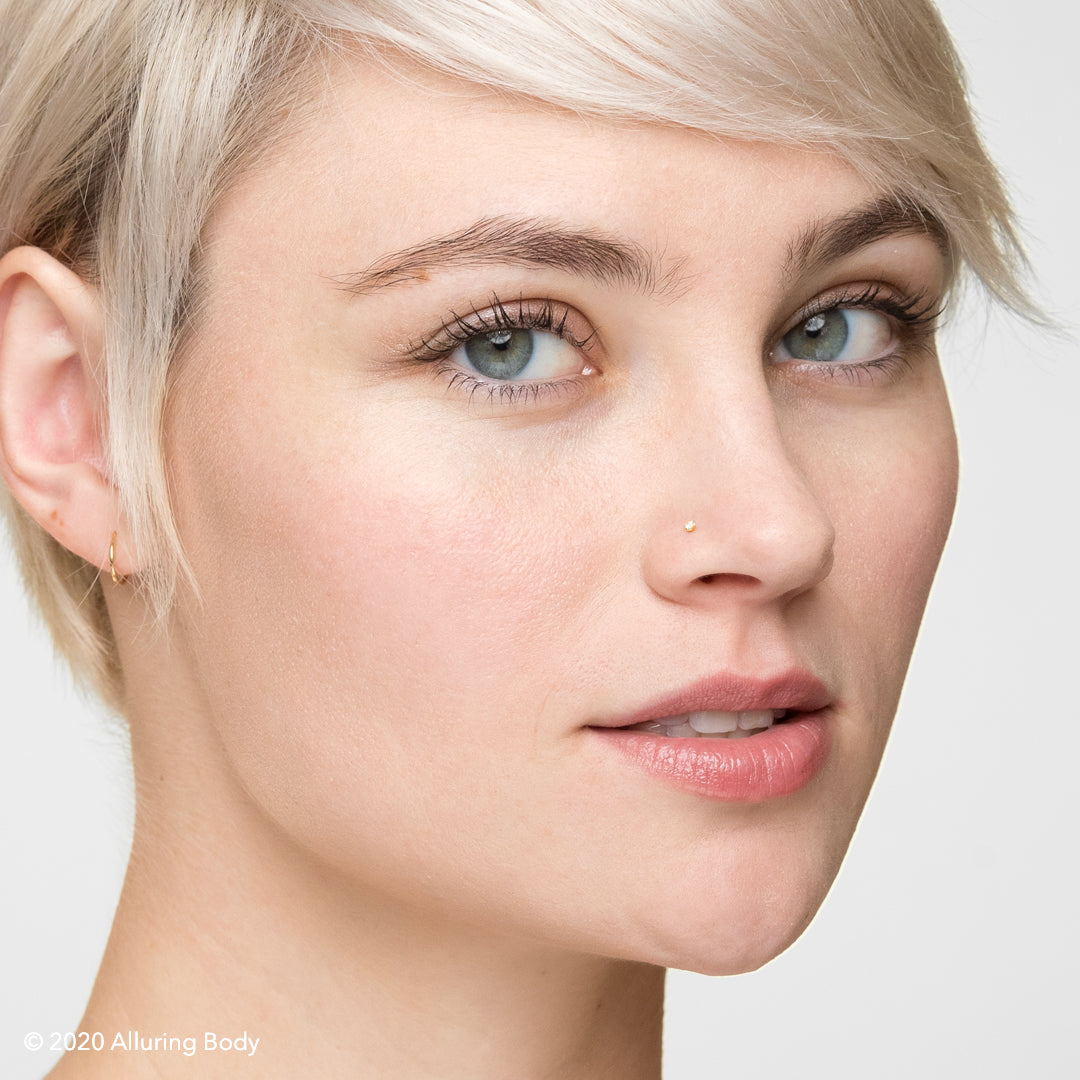 Small flat diamond nose stud Clearance