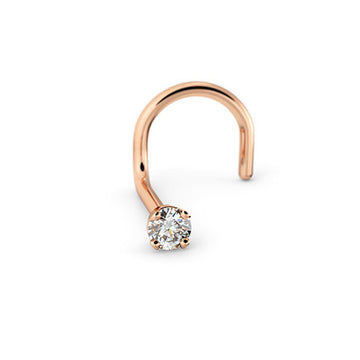 14k Rose Gold Left Screw