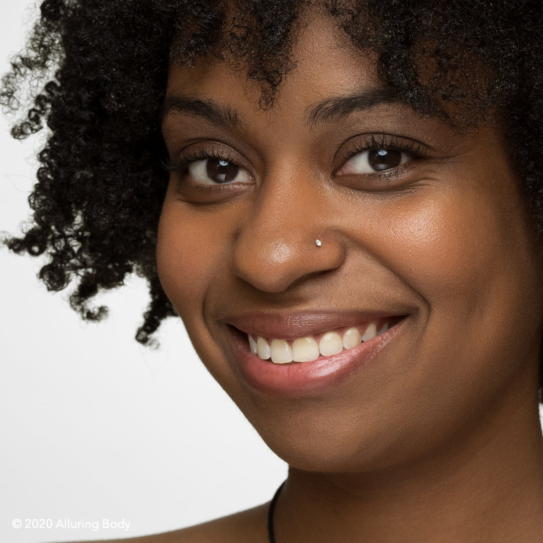 2mm nose stud diamond Clearance