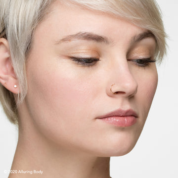 14k Rose Gold Nose Hoop