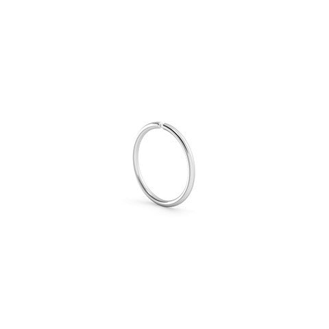 18k White Gold Small Hoop Earring