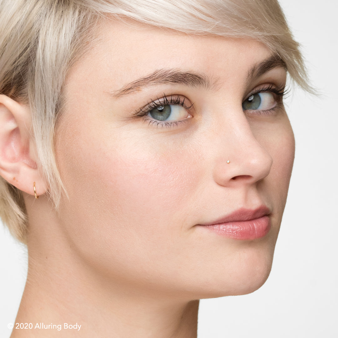 Tiny diamond nose stud Clearance