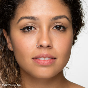 18k White Gold Nose Hoop